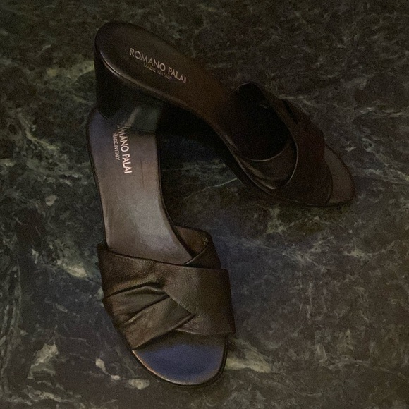 Romano Palai wedge Sandals. Leather. - Picture 1 of 8